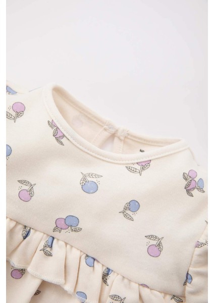 Kız Bebek Desenli Uzun Kollu Tulum Külotlu Çorap 2'li Tulum B0753A523AU indirimleri