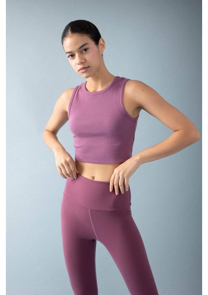 Fit Slim Fit Bisiklet Yaka Ribana Sporcu Basic Atlet Z6573AZ24SP