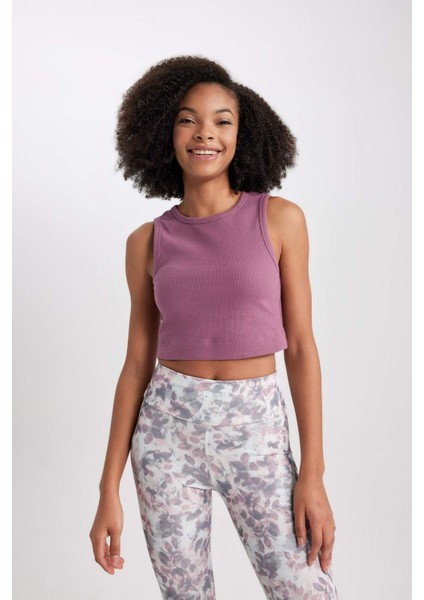 Fit Slim Fit Bisiklet Yaka Ribana Sporcu Basic Atlet Z6573AZ24SP