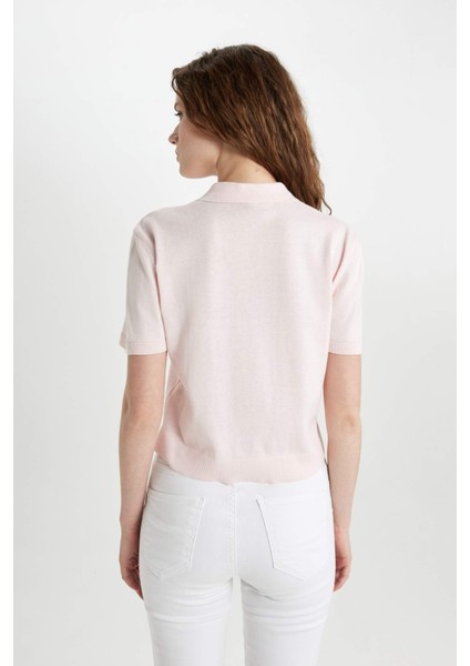 Regular Fit Polo Yaka Kısa Kollu Triko Tişört C4534AX24SM