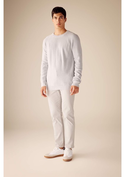 Standart Fit Normal Kesim Bisiklet Yaka Basic Düz Triko Kazak A8458AX23AU fiyatları