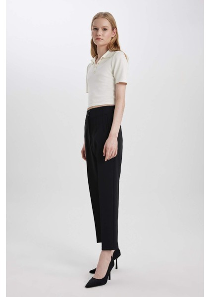 Carrot Fit Fermuarlı Yüksek Bel Dar Paça Crop Pantolon C2466AX24SP modelleri