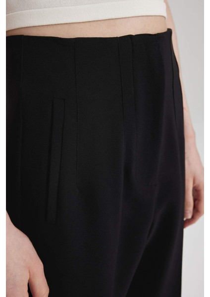 Carrot Fit Fermuarlı Yüksek Bel Dar Paça Crop Pantolon C2466AX24SP indirimleri