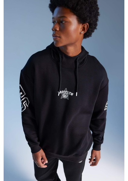 Fit NBA Brooklyn Nets Boxy Fit Kapüşonlu Kalın Sweatshirt A7251AX23AU fiyatları