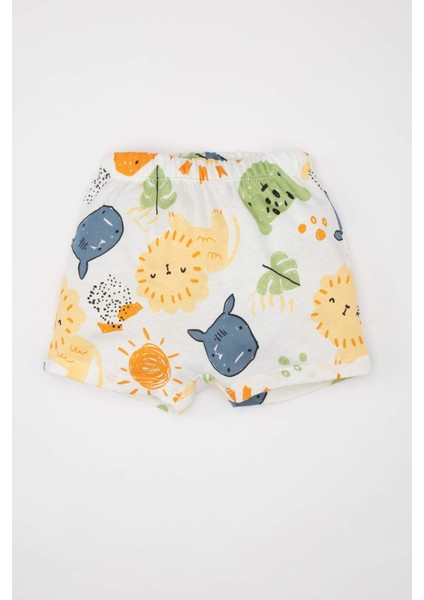 Erkek Bebek 2'li Takım Safari Baskılı Penye Kısa Kollu Tişört ÜstBeli Lastikli Şort Alt fiyatları