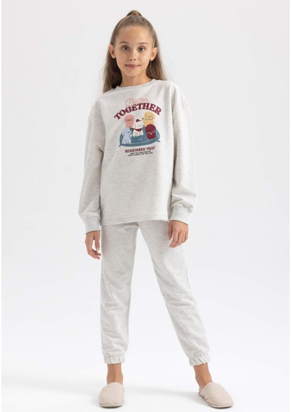 Kız Çocuk Baskılı Uzun Kollu Pijama Takım A9868A823WN