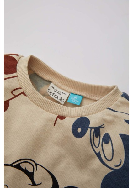 Erkek Bebek 2'li Takım Disney Mickey & Minnie İnce Sweatshirt Eşofman Altı B3186A524SP modelleri