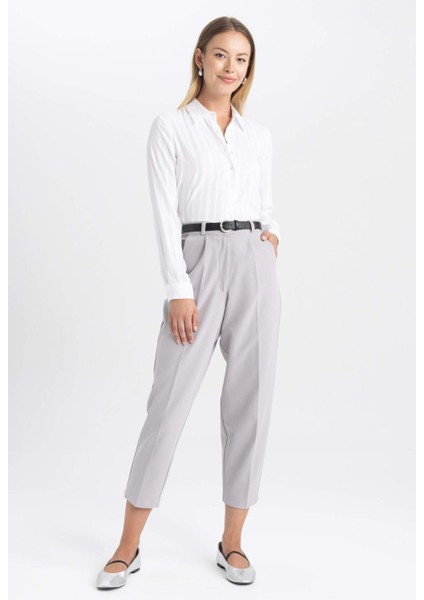 Tapered Fit Cepli Kısa Paça Pantolon B1673AX23AU