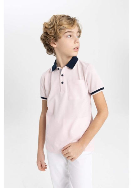 Erkek Çocuk Pike Kısa Kollu Polo Tişört B6830A824SM modelleri