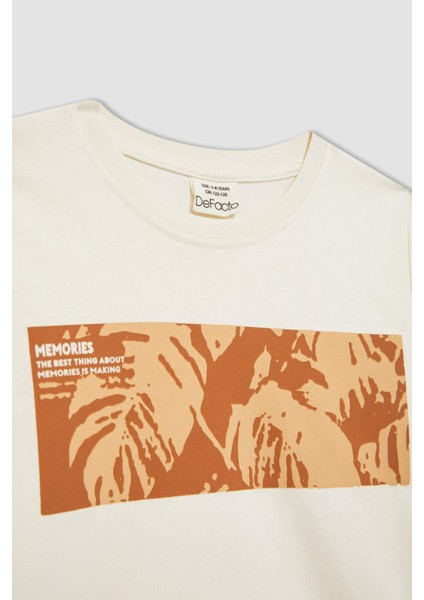 Erkek Çocuk Bisiklet Yaka Çiçekli Kısa Kollu Tişört Z9327A624SM fiyatları