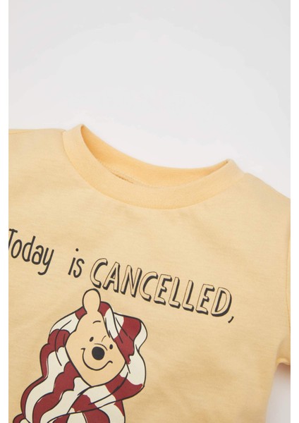 Erkek Bebek Disney Winnie The Pooh Kısa Kollu Şortlu Penye Pijama Takımı C1506A524HS