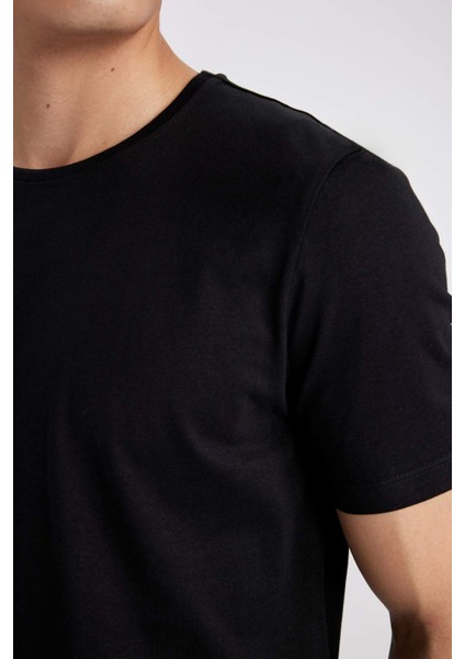 Regular Fit Bisiklet Yaka Kısa Kollu Basic Düz Tişört T5014AZ24SP