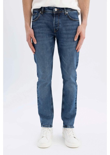 Pedro Slim Fit Dar Kalıp Normal Bel Dar Paça Jean Pantolon D0010AX24SM