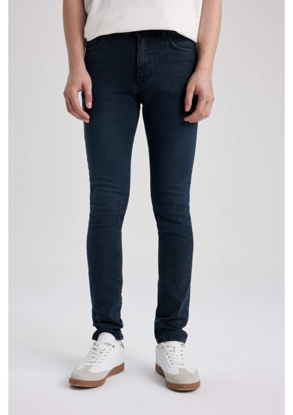 Super Skinny Fit En Dar Kalıp Normal Bel Ekstra Dar Paça Jean Pantolon C0567AX23AU