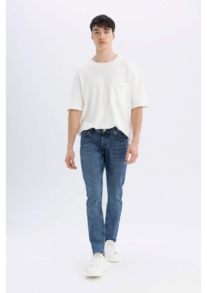 Pedro Slim Fit Dar Kalıp Normal Bel Dar Paça Jean Pantolon D0010AX24SM