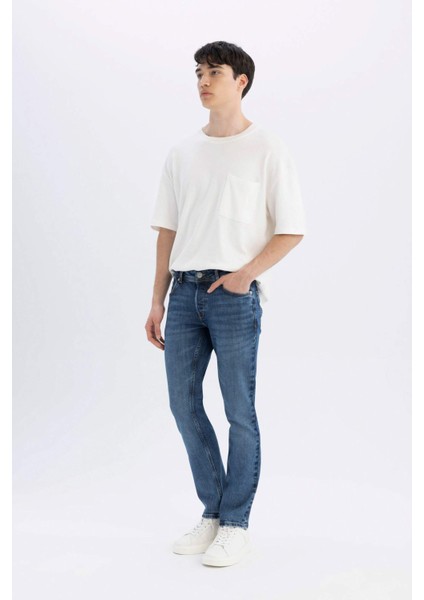 Pedro Slim Fit Dar Kalıp Normal Bel Dar Paça Jean Pantolon D0010AX24SM