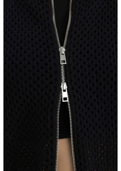Coool Fitted Crop Fermuarlı Triko Hırka B6718AX24SP