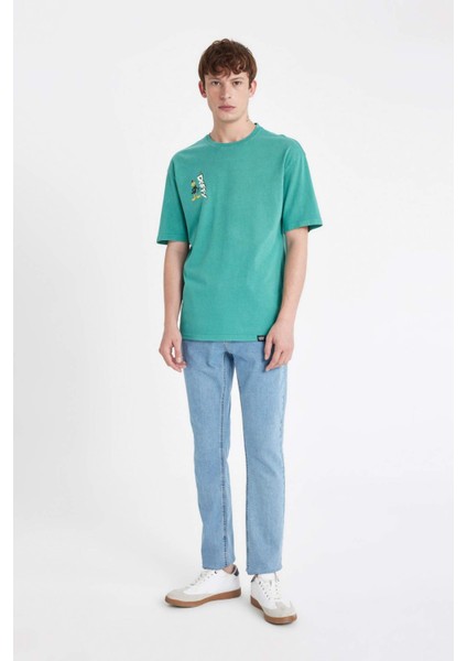 Looney Tunes Oversize Geniş Kalıp Bisiklet Yaka Sırt Baskılı Kısa Kollu Tişört fiyatları