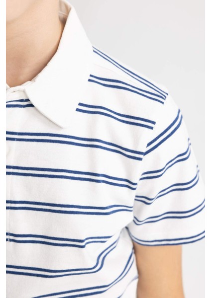 Erkek Çocuk Çizgili Pike Kısa Kollu Polo Tişört indirimleri