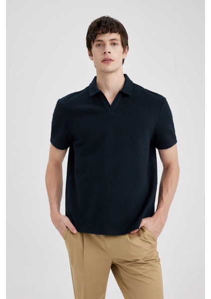 Regular Fit Basic Düz Kısa Kollu Polo Tişört B6533AX24SP