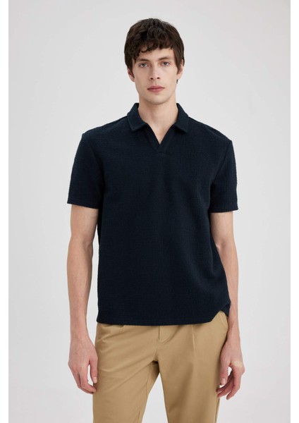 Regular Fit Basic Düz Kısa Kollu Polo Tişört B6533AX24SP