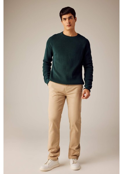 Standart Fit Normal Kesim Bisiklet Yaka Basic Düz Triko Kazak A8458AX23AU fiyatları