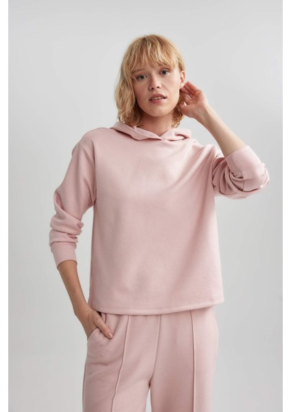 Fit Standart Fit Kapüşonlu Skuba Dalgıç Sporcu Basic Sweatshirt A5626AX23AU