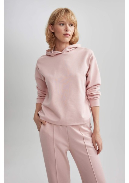 Fit Standart Fit Kapüşonlu Skuba Dalgıç Sporcu Basic Sweatshirt A5626AX23AU