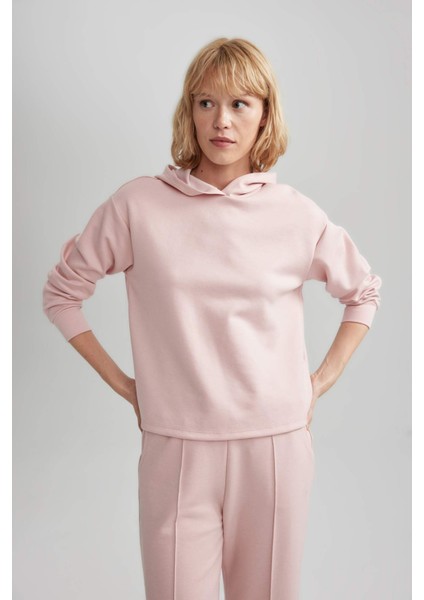 Fit Standart Fit Kapüşonlu Skuba Dalgıç Sporcu Basic Sweatshirt A5626AX23AU