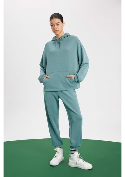 Fit Jogger Eşofman Altı Standart Fit Modal Çift Cepli Basic Düz B1794AX24SP