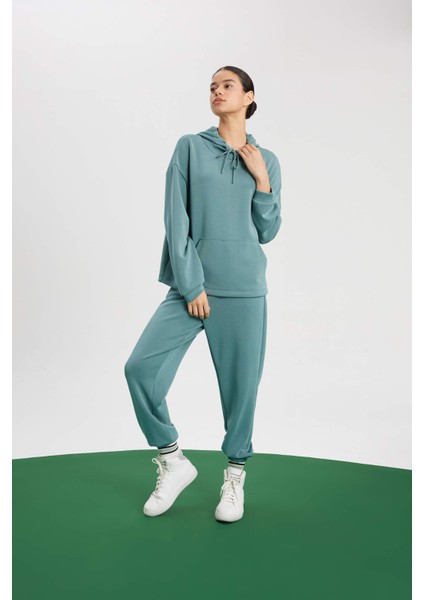 Fit Jogger Eşofman Altı Standart Fit Modal Çift Cepli Basic Düz B1794AX24SP