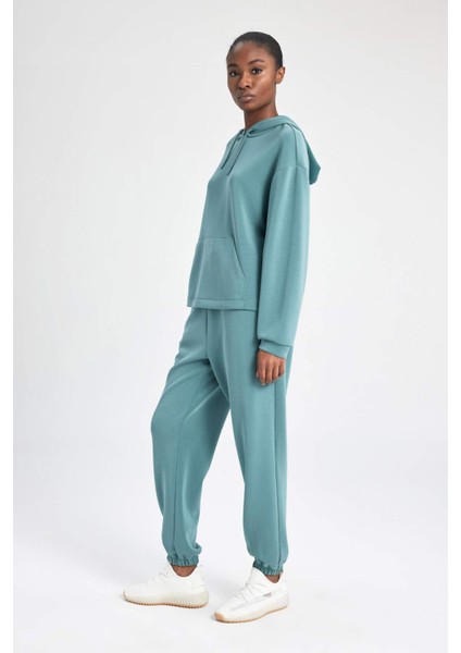 Fit Jogger Eşofman Altı Standart Fit Modal Çift Cepli Basic Düz B1794AX24SP