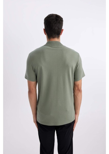 Slim Fit Dar Kesim Polo Yaka Kısa Kollu Pamuklu Modal Karışımlı Basic Düz Tişört M6609AZ24SP indirimleri