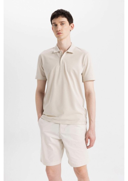 Regular Fit Gabardin Bermuda Şort C7684AX24SM