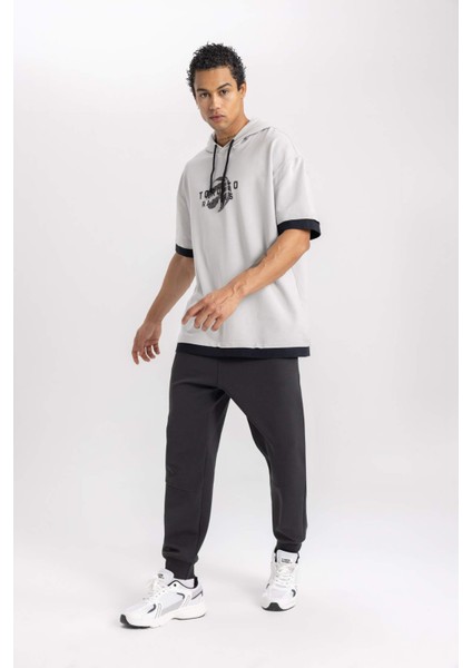 Fit NBA Toronto Raptors Oversize Geniş Kalıp Kapüşonlu Kısa Kollu Tişört B3883AX24SP