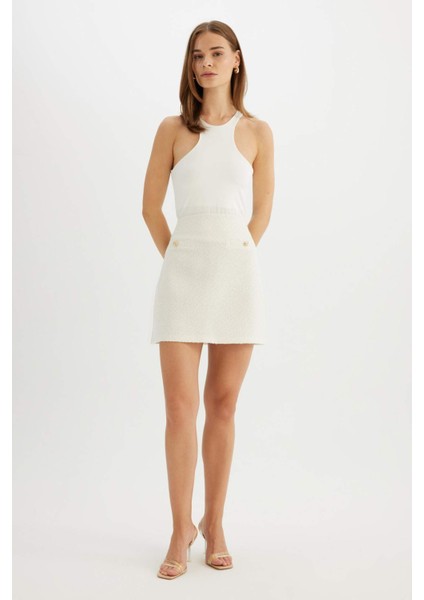 Slim Fit Dar Kesim Halter Yaka Basic Düz Atlet C9248AX24SM