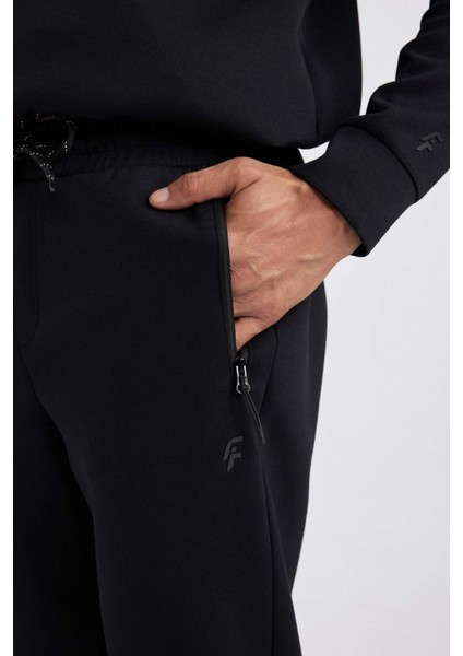 Fit Sporcu Jogger Eşofman Altı Slim Fit Dar Kesim Skuba Dalgıç Kumaş Standart Paça C0485AX23WN