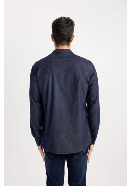 Slim Fit Jean Görünümlü Uzun Kollu Gömlek A9817AX23AU indirimleri
