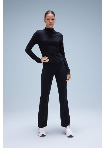 Fit Flare Fit Beli Saran İspanyol Paça Standart Boy Pantolon C5275AX24SP