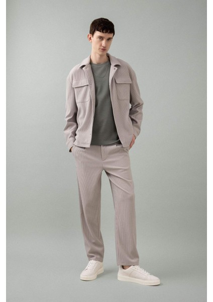 Yazlık Kumaş Pantolon Tapered Fit Normal Kesim Düz Paça Her Yöne Esneyen B6584AX24SP