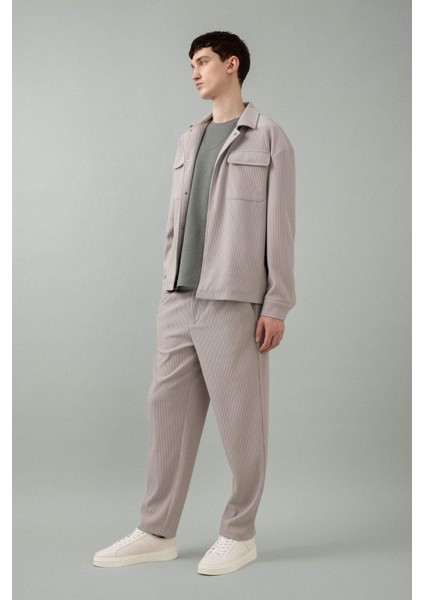 Yazlık Kumaş Pantolon Tapered Fit Normal Kesim Düz Paça Her Yöne Esneyen B6584AX24SP