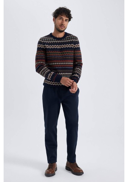 Desenli Bisiklet Yaka Triko Kazak T8648AZ23WN fiyatları