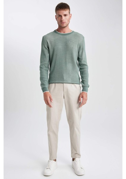 Standart Fit Normal Kesim Bisiklet Yaka Triko Kazak B0923AX23WN fiyatları