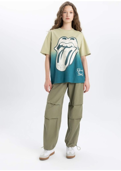 Rolling Stones Oversize Geniş Kalıp Bisiklet Yaka Kısa Kollu Tişört C3770AX24SM