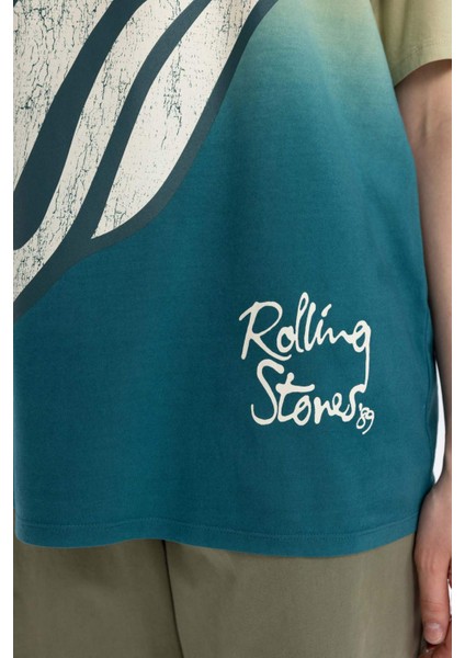 Rolling Stones Oversize Geniş Kalıp Bisiklet Yaka Kısa Kollu Tişört C3770AX24SM