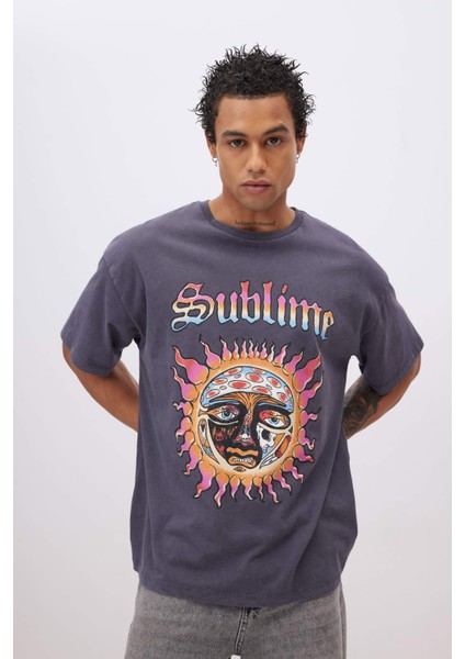 Unisex Ramones Oversize Geniş Kalıp Bisiklet Yaka Kısa Kollu Yıkamalı Soluk Efektli Tişört C3773AX24SM fırsatları