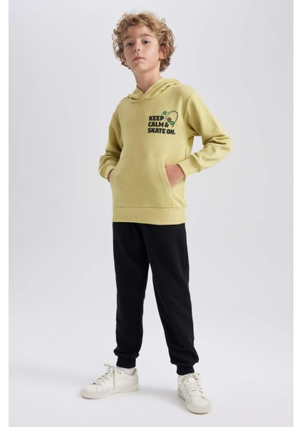 Erkek Çocuk Baskılı Kapüşonlu Sweatshirt A8597A823AU fiyatları