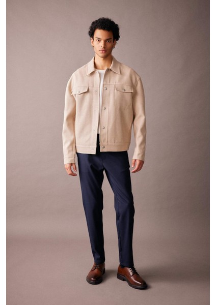 Relax Fit Ceket Polo Yaka Pamuk Astarlı Çıtçıtlı Mevsimlik Hafif A9800AX23AU fiyatları