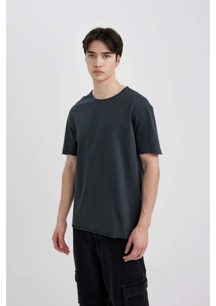 Regular Fit Bisiklet Yaka Kısa Kollu Basic Tişört B7755AX24SM