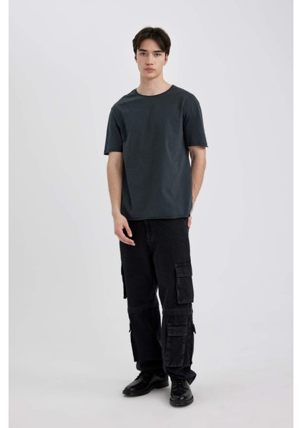 Regular Fit Bisiklet Yaka Kısa Kollu Basic Tişört B7755AX24SM